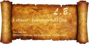 Lehner Bonaventúra névjegykártya